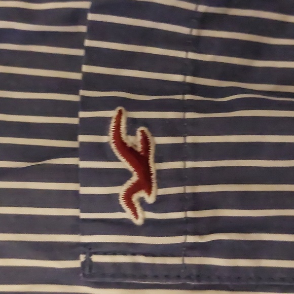 Hollister Blue and White Striped Button Down Shirt Size M - Picture 2 of 4